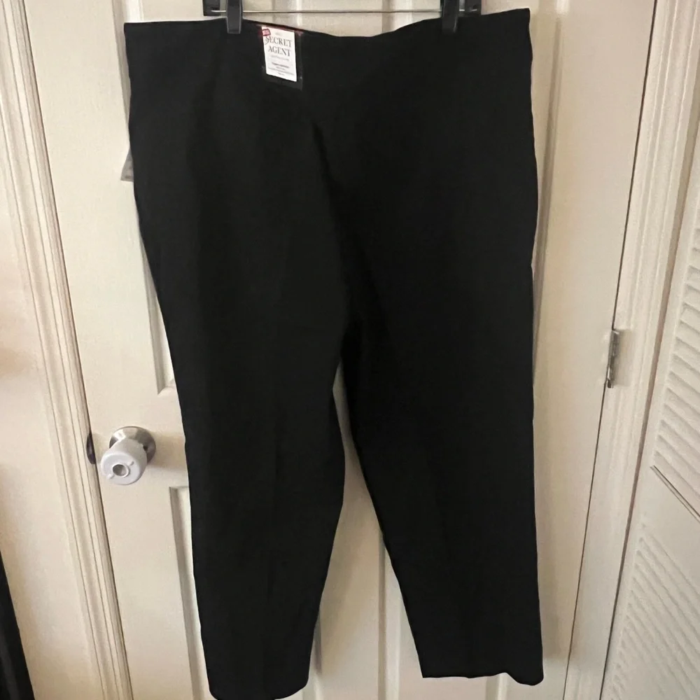 dressbarn Women's Black Skinny Pants with Silver Button Details - Picture 5 of 5